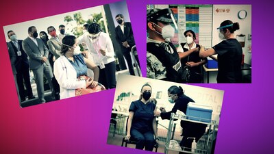 Personal medico que lucha contra COVID-19 en todo el país comenzó a ser vacunado