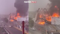 A un día de Nochebuena, se quema bazar navideño en el Edomex