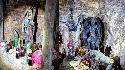 Los altares son a la muerte y satanás que estaban al interior del ducto