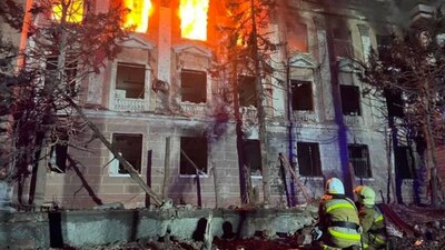 La capital ucraniana, Kiev, también ha sido alcanzada por varios misiles