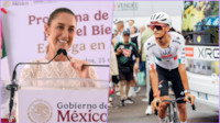 Sheinbaum felicita a Isaac del Toro por su histórico tercer lugar en el Tour de France
