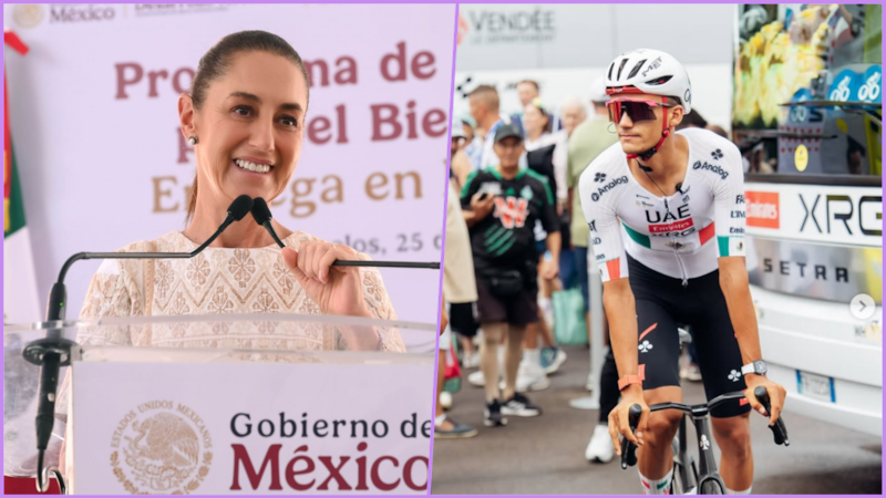 Sheinbaum felicita a Isaac del Toro por su histórico tercer lugar en el Tour de France