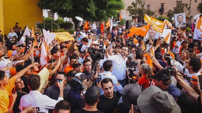 El candidato estuvo de gira por San Luis Potosí