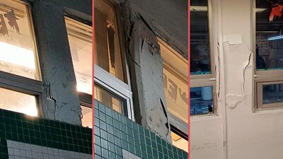 Usuarios exhibieron el daño que hay en algunas columnas