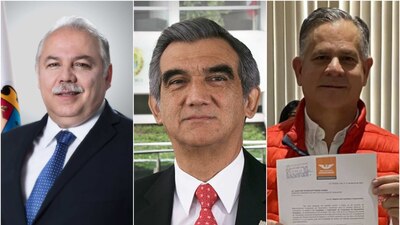 Ellos son los tres candidatos a la gubernatura del estado.