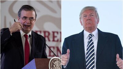 Marcelo Ebrard contestó unos tuits de Donald Trump