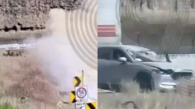 VIDEO: Aparatoso accidente en el que conductor pierde el control de un Mazda y sale de la carretera