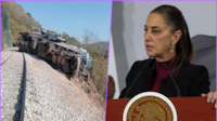 Sheinbaum reacciona al descarrilamiento de un tren del Corredor Interoceánico