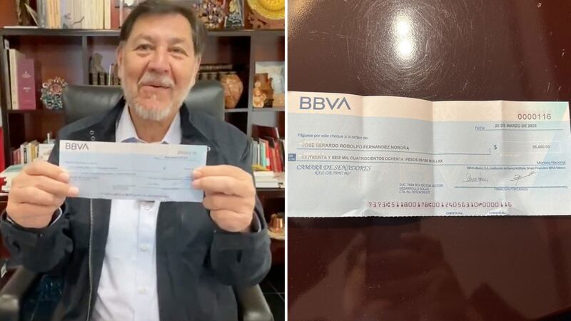 Noroña muestra cheque del vuelo a Francia: esto es lo que costó el viaje redondo