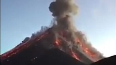 El Volcán de Fuego de Guatemala hizo erupción por segunda ocasión en 2018.