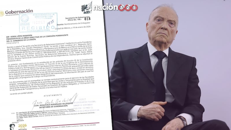 Comisión Permanente recibe nombramiento de Gertz Manero como embajador en Reino Unido