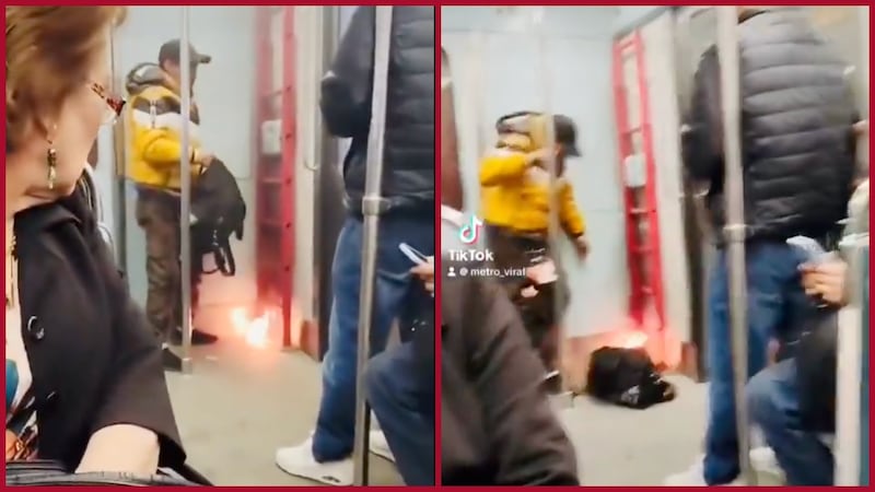 VIDEO: hombre provoca incendio en uno de los vagones de la Línea B del Metro de la CDMX