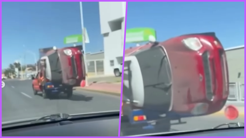 México mágico: Camioneta vieja carga un Mini Cooper y desata teorías en redes