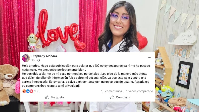 “Estoy bien”: publican mensaje desde cuenta de Facebook de Alondra Stephanye, joven desaparecida