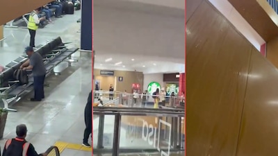La lluvia en la CDMX provoca filtraciones en la Terminal 1 del AICM