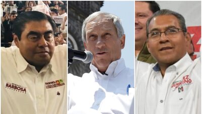 Miguel Barbosa, Enrique Cárdenas y Alberto Jiménez, candidatos a gobernador