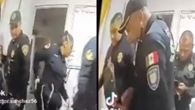 Muestra cómo elementos de SSC agreden a golpes a dos personas