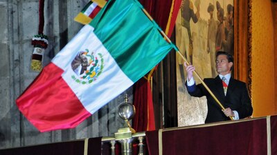 Peña NIeto lanzó su quinto Grito de Independencia desde Palacio Nacional