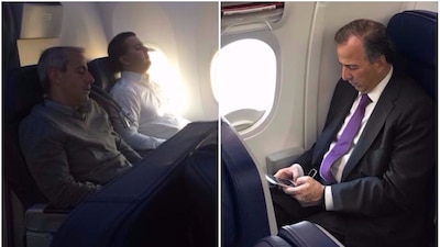 A través de fotos evidencian al presidente del PAN a nivel nacional de viajar en primera clase