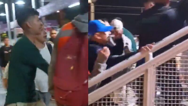 Par de ebrios se pelea en la Línea A del Metro... terminan ante el juez cívico