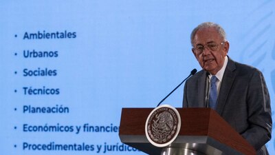 El secretario Jiménez Espriú justificó la cancelación del NAIM en Texcoco