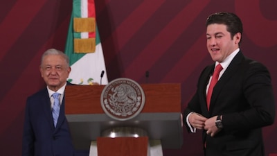 Cuestionado al respecto, AMLO le mandó a decir a Samuel García que "no está solo"