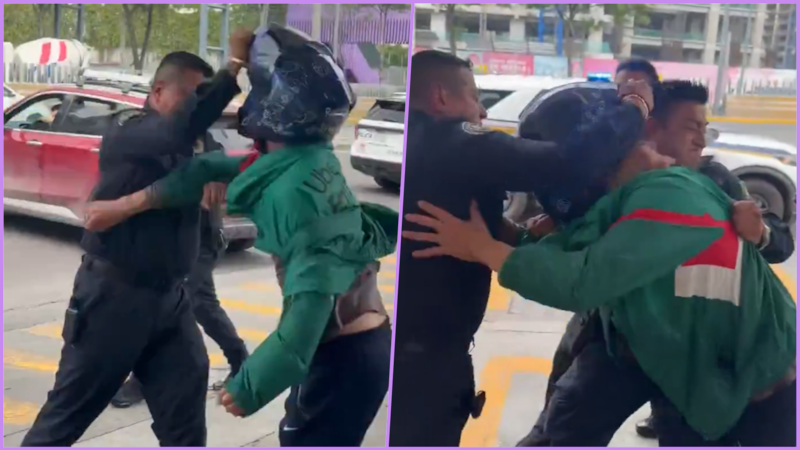 VIDEO: Policías golpean a repartidores de aplicación en la CDMX