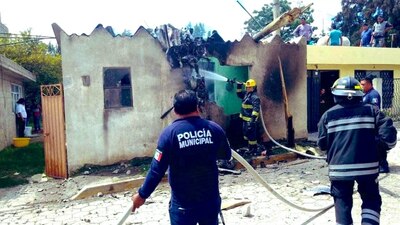 Cuando el vehículo aéreo cayó, la casa se encontraba vacía