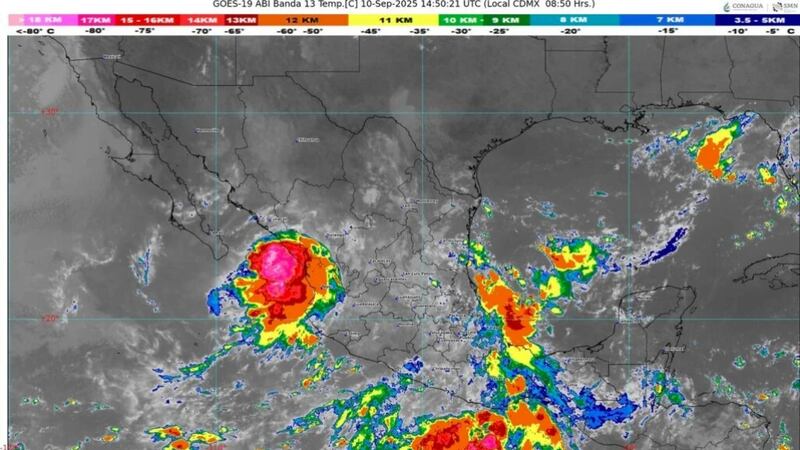 Alertan por la formación de la Depresión Tropical 95E frente a las costas de Guerrero