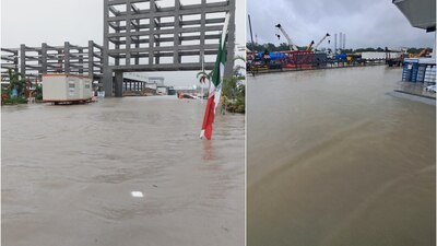 La secretaria de Energía desmintió la inundación, pero en redes circulan imágenes