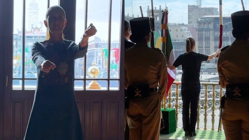Sheinbaum comparte imágenes de su ensayo para encabezar el Grito de Independencia