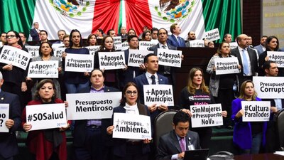 Diputados federales del PAN se  molestaron por la aprobación del Presupuesto de Egresos