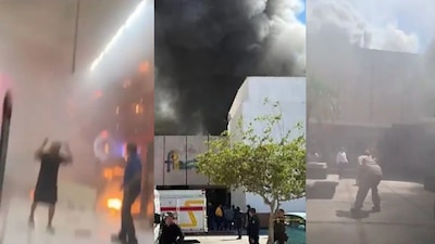 Incendio en plaza de Mazatlán