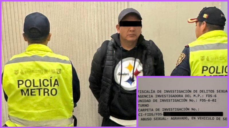 Detienen a hombre por abuso sexual agravado en estación Zócalo del Metro