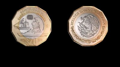 Actualmente circulan varias ediciones de la moneda de 20 pesos