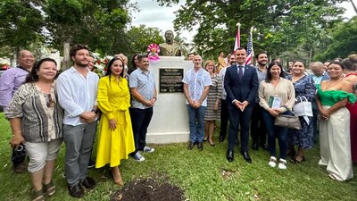 Lució muy contenta y no pasó desapercibida