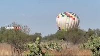 VIDEO: Globo aerostático realiza aterrizaje de emergencia en Teotihuacán