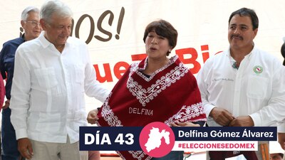La candidata de Morena acudió con AMLO al municipio de Jilotepec