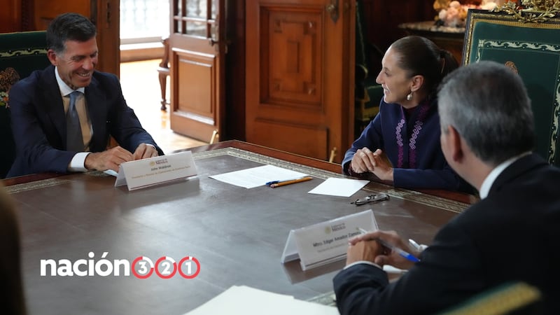 Sheinbaum se reúne con John Waldron, presidente de Goldman Sachs, en Palacio Nacional