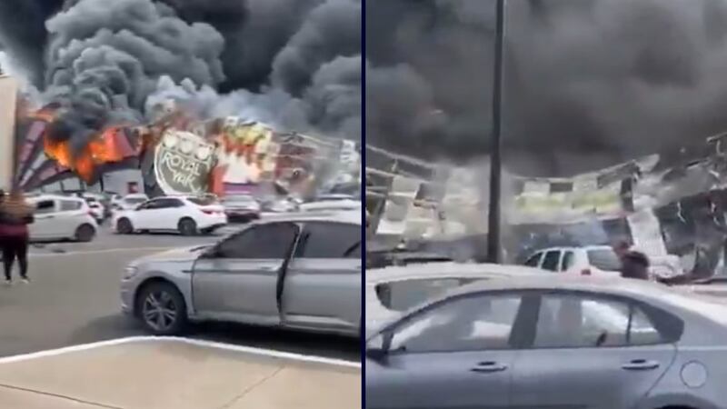 VIDEOS | Incendio en un casino de Culiacán deja impresionantes imágenes