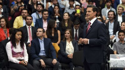 El 1 de septiembre, por su cuarto año de gestión, Peña Nieto realizó un town hall con jóvenes mexicanos