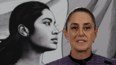 CIUDAD DE MÉXICO, 08ABRIL2026.- Claudia Sheinbaum, presidenta de México, durante la Conferencia del Pueblo desde el Salón Tesorería de Palacio Nacional en donde se abordo el tema del futuro de gas natural en nuestro país y la soberanía energética.