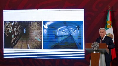 El presidente López Obrador comparó esta mañana ambos túneles