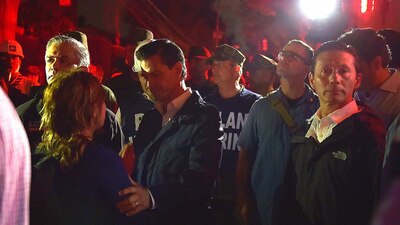 El presidente visitó la noche de este martes el Colegio Rébsamen, en Villa Coapa