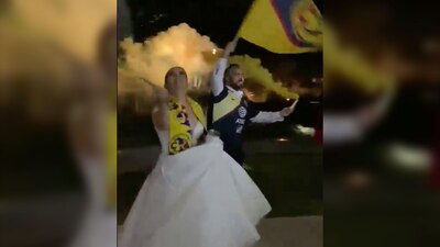 Pareja decide llevar su pasión por el futbol a un nivel más allá e incluye al América en su boda