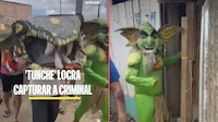 VIDEO: Policías se disfrazan de duendes y serpientes para capturar a narcos