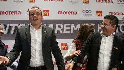 Cuauhtémoc Blanco (izquierda) junto al senador Rabindranath Salazar; ambos quieren llegar al Gobierno de Morelos