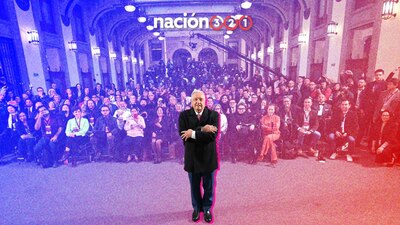 El Presidente se sacó la última foto con reporteros y fotógrafos