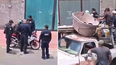 Los trabajadores se convirtieron en los salvadores del biker