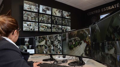 Una foto de cómo lucen algunos centros de vigilancia en Toluca, Estado de México